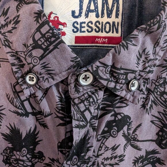 JAM SESSION Hawaiian Tropical Mens Short Sleeve - Picture 2 of 4